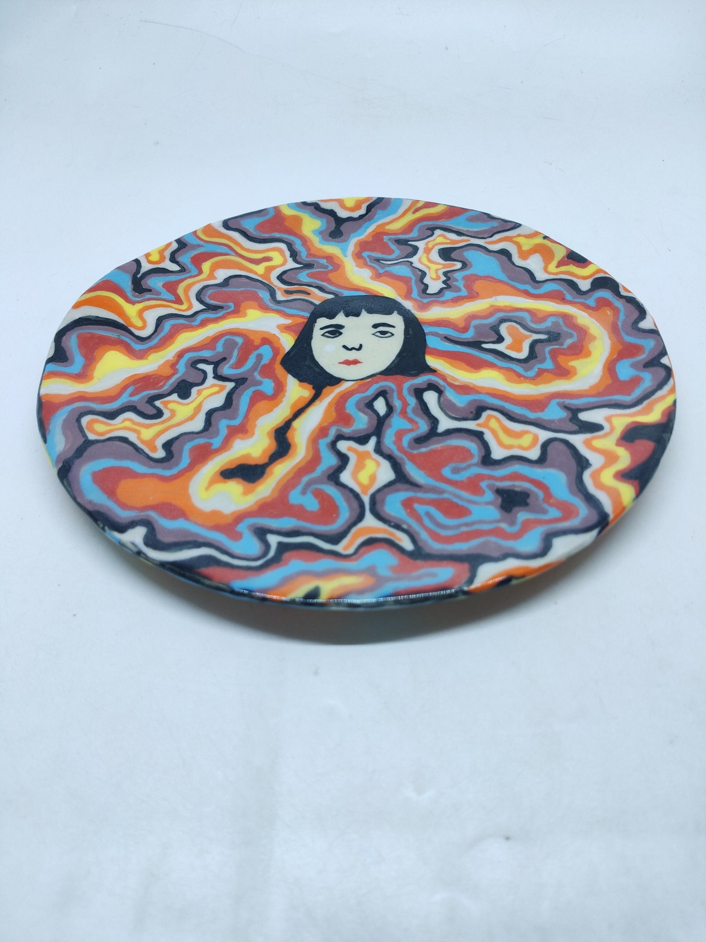 Swirly Girl Head Plate