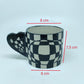 Checkered Cup Heart Handle