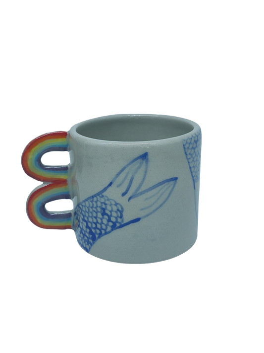 Mermaid Tail Cup Double Handle