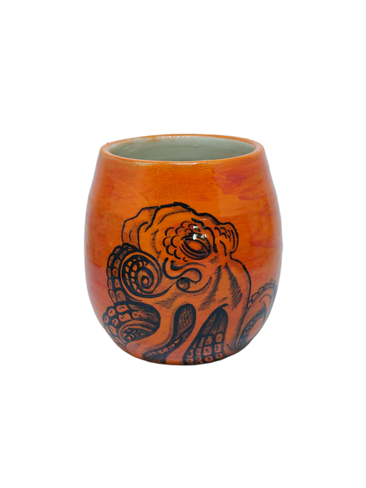 Orange Octopus Cup