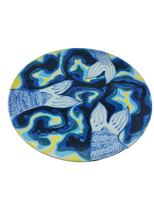 Swirly Mermaid Tail Plate Large