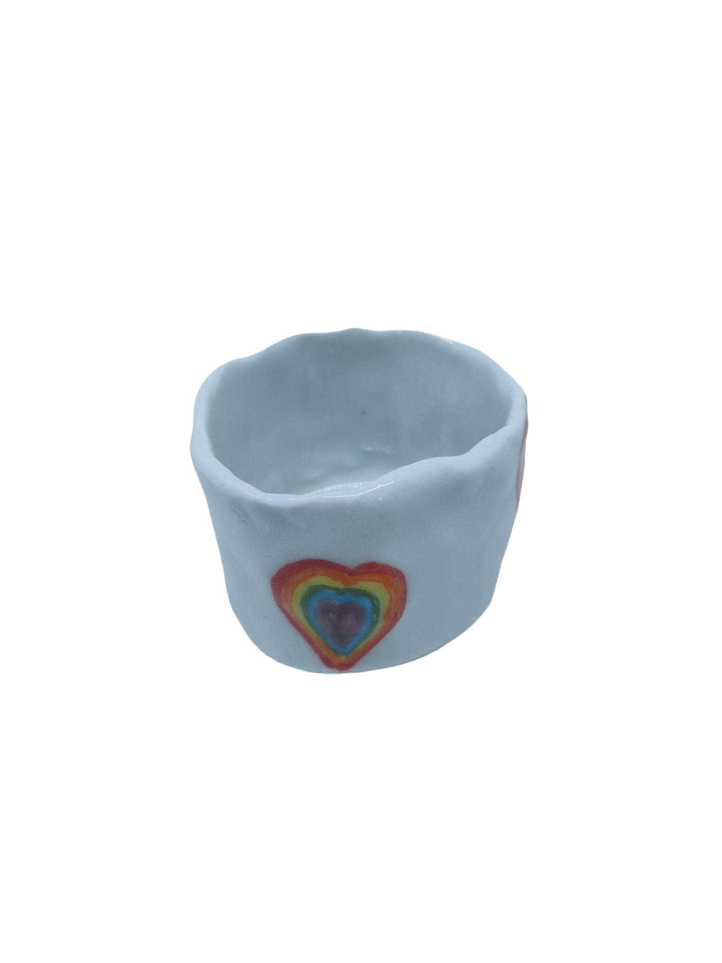 Rainbow Heart Pinch Cup