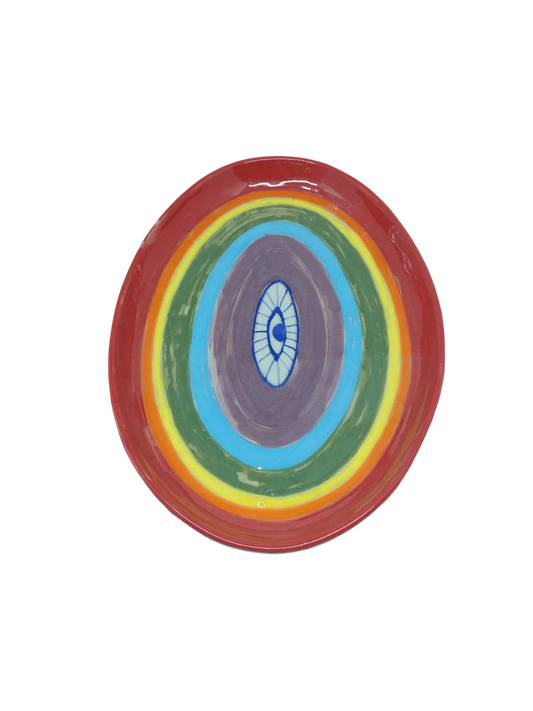 Rainbow Oval Plate