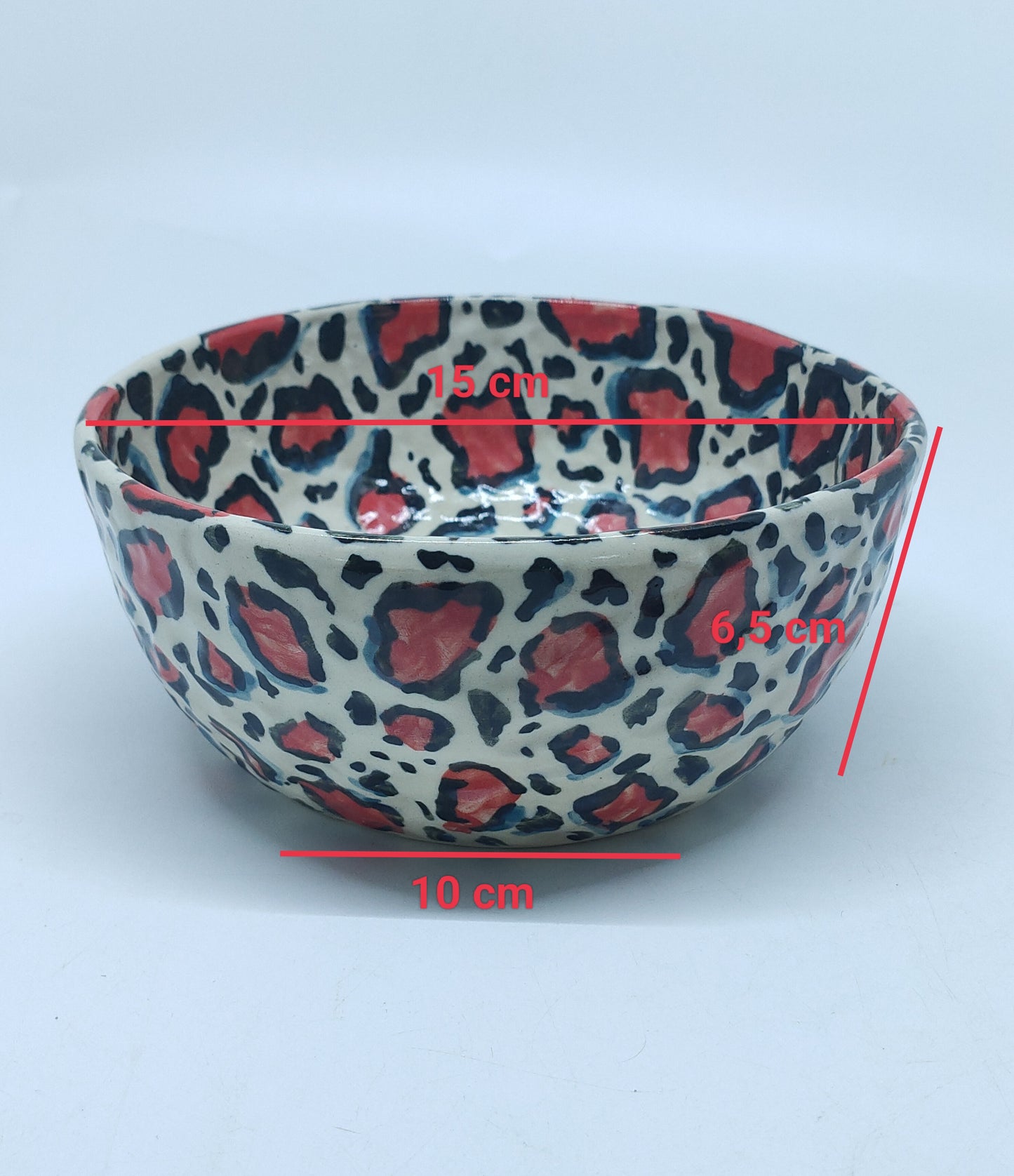 Feline Pinch Bowl Large - Red