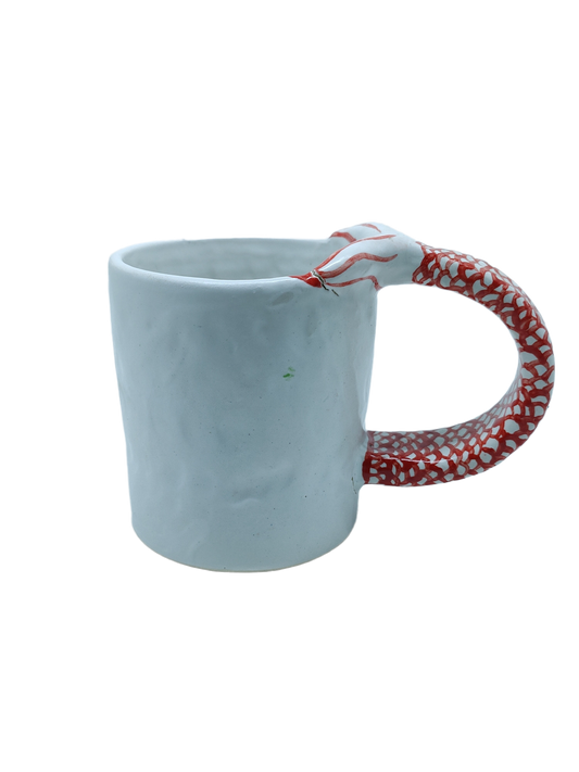 Mermaid Tail Pinch Mug - Red