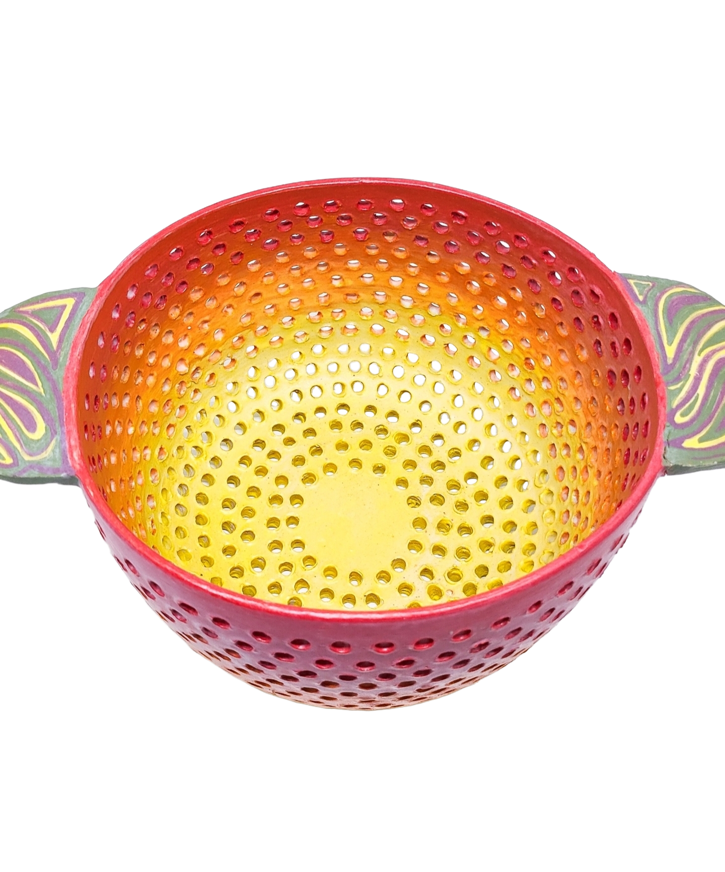 Swirly Sunset Big Colander