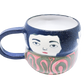 Swirly 3D Girl's Head Cup With Handle