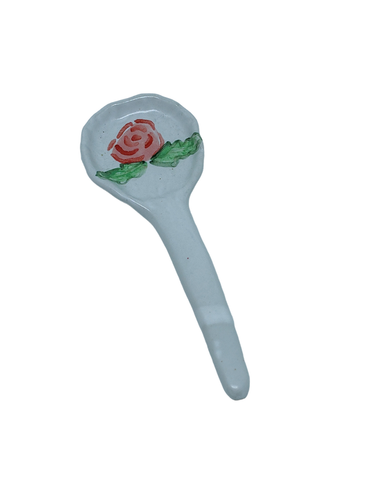 Flowery Spoon Red Rose