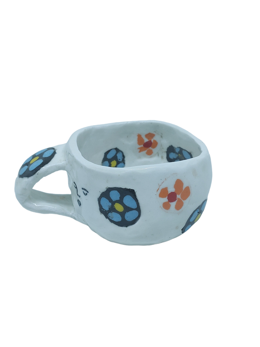 Nerikomi Pinch Cup Flowery - Bonechina