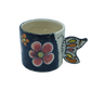 Flowery Cup With Butterfly Handle