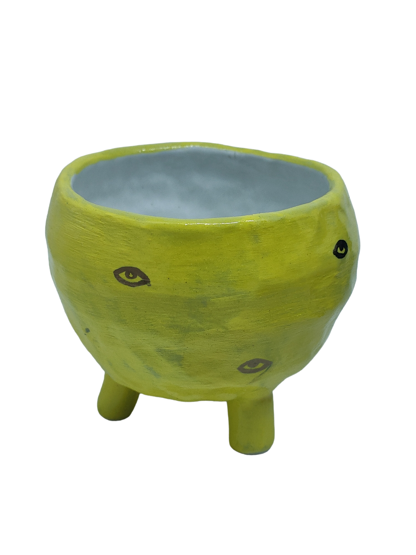 Polosan Yellow Planter With Gold - Large